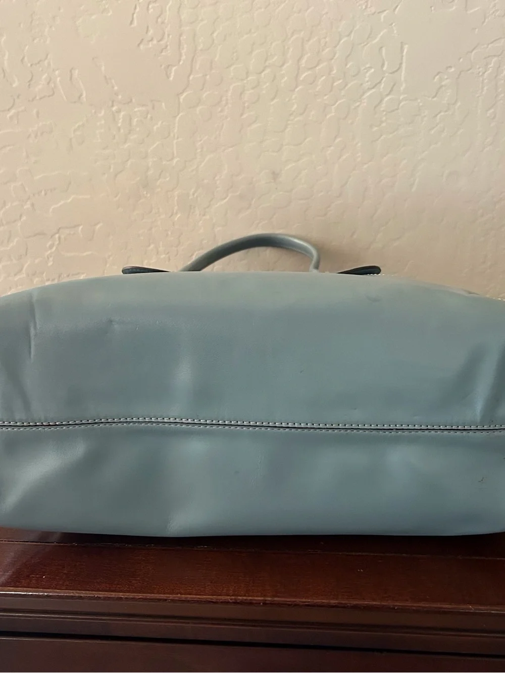 Vintage 90s Cole Han top handle bag Ice Blue